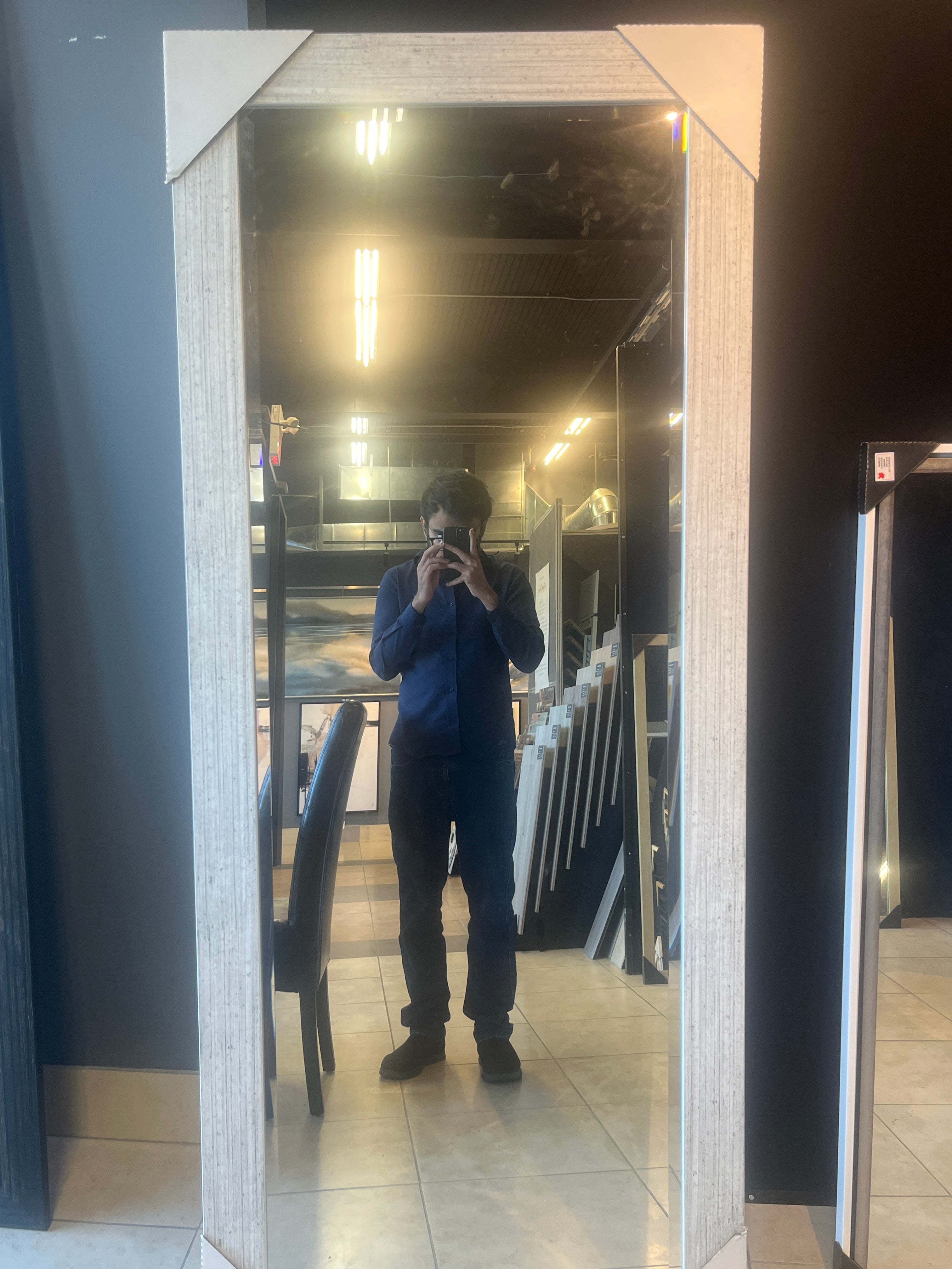 White Wash Mirror (Bevel Mirror)