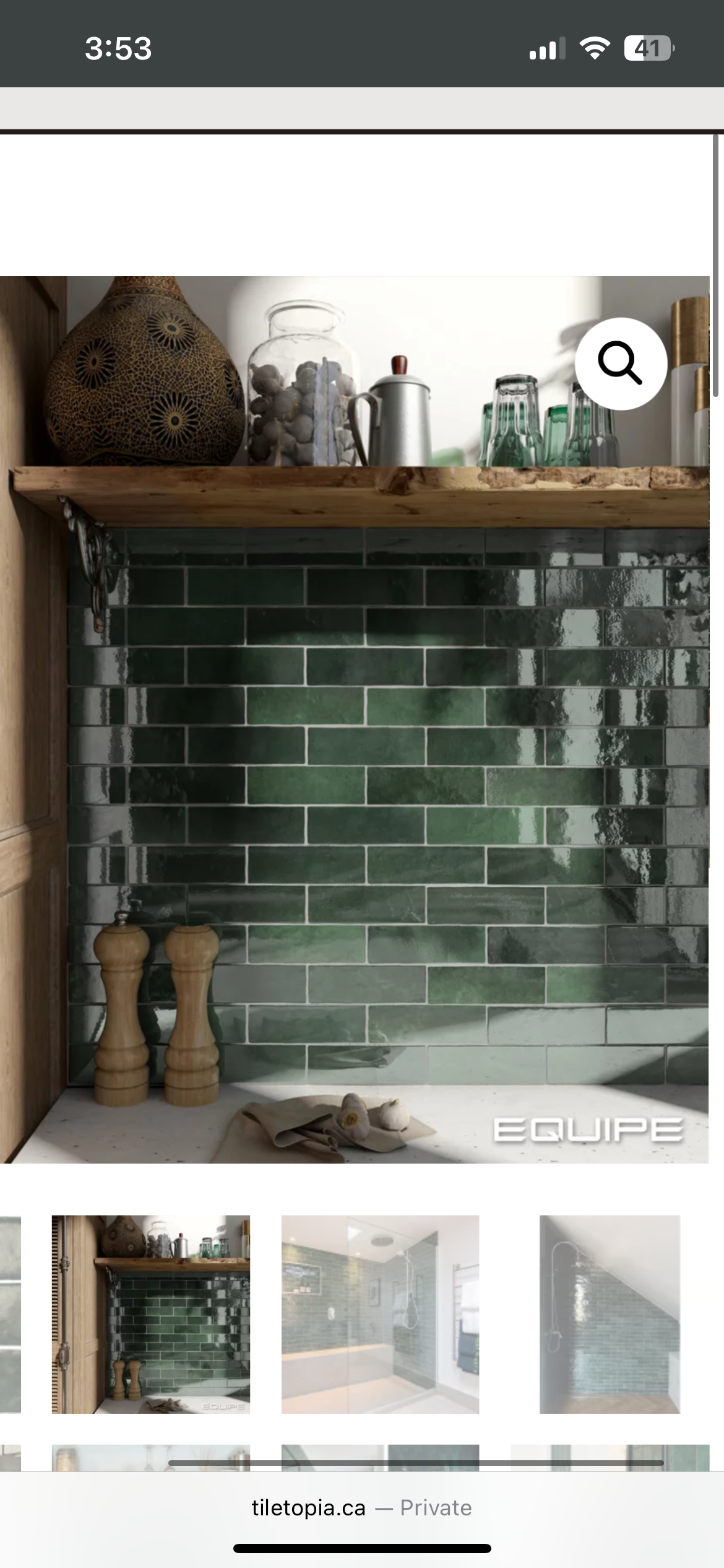 Blue Tile Mirror