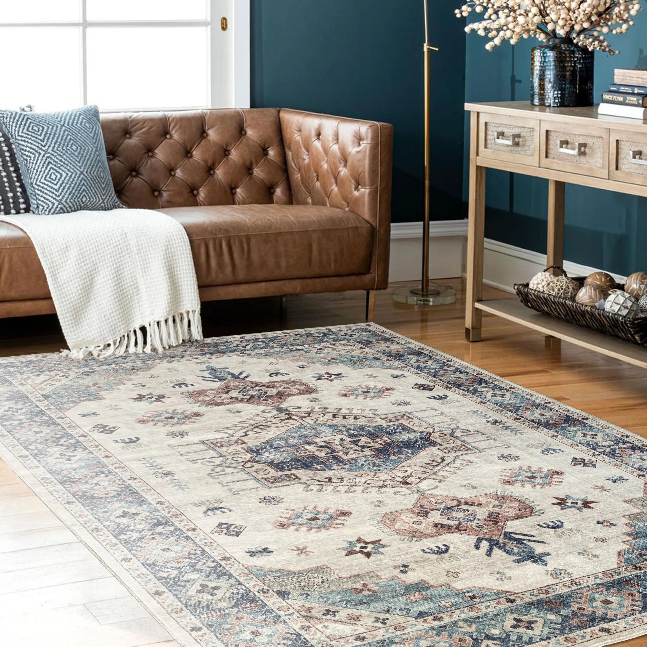 Tribal Geometric Area Rugs for Living Room