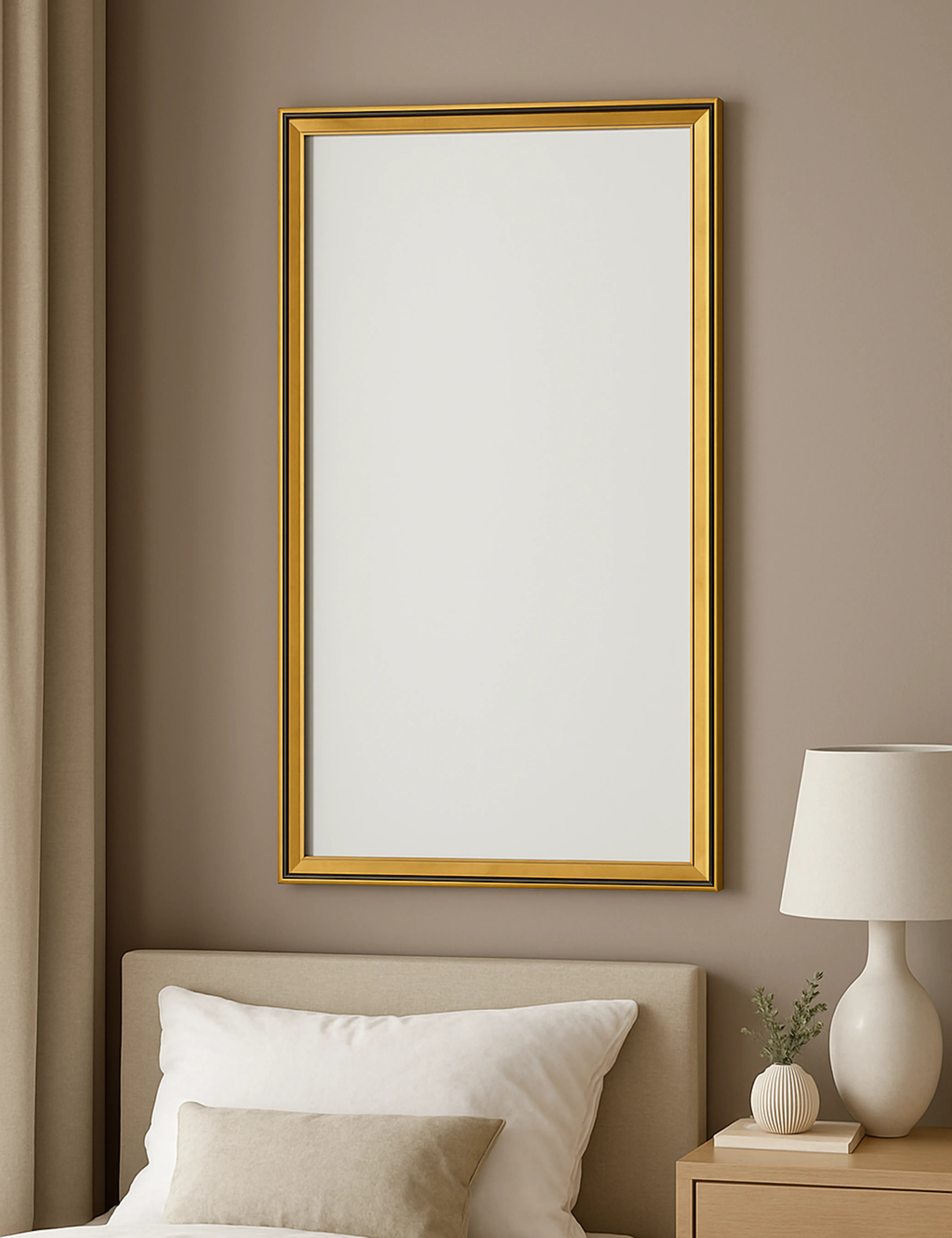 Brushed Gold Mirror (Double Frame)