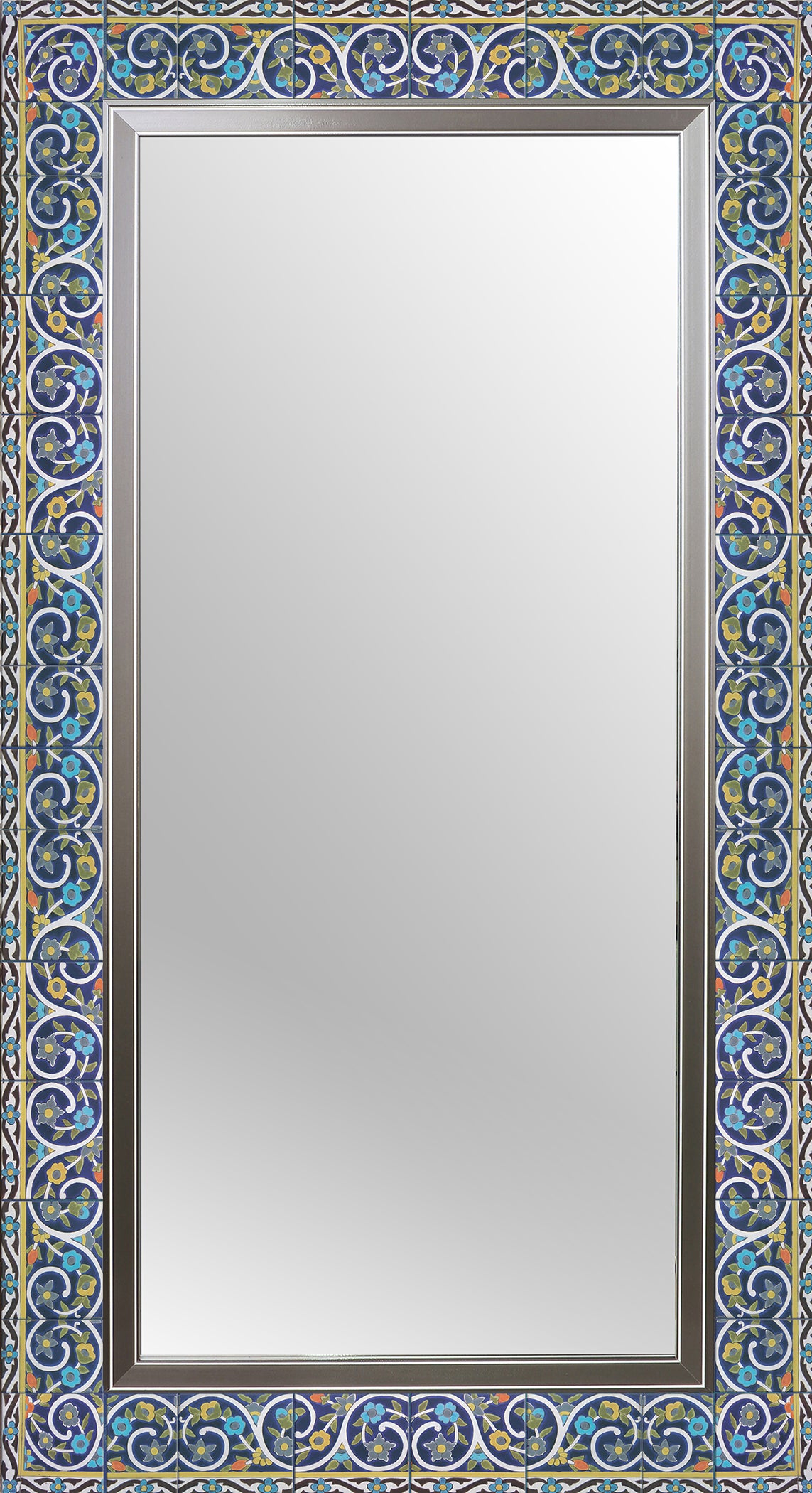 Blue Tile Mirror