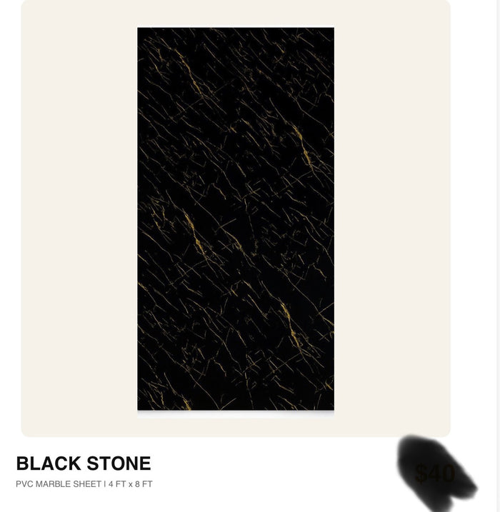Black Stone · 4 x 8 ft · $65 per sheet
