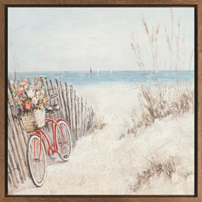 Bike by Beach (21" x 21")