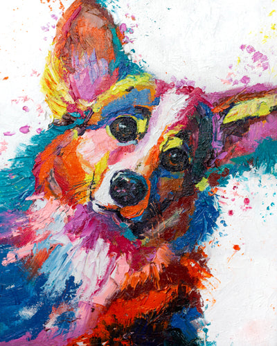 Colorful Dog (16" x 20")