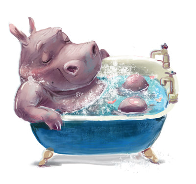 Hippo (21" x 21")