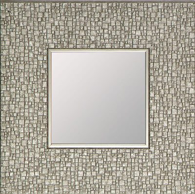 Set of 4 - Mosaic Silver Accent Mirror (11.25" x 11.25")