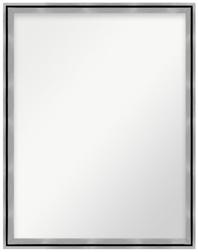 Brushed Silver Mirror Dbl Frame (36" x 46")