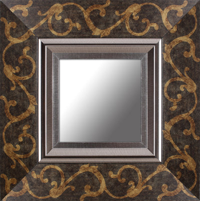Swirl Patterned Frame with Liner Accent Mirror (13.25" x 13.25")