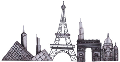 Metal - Paris Attractions (38" x 19.5" x 1.5")