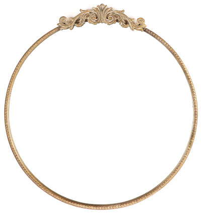 Gold Round Mirror (30" x 32" x 1.5")