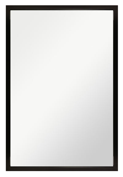 Rectangle Black Framed Mirror (20.1" x 29.9" x 1")