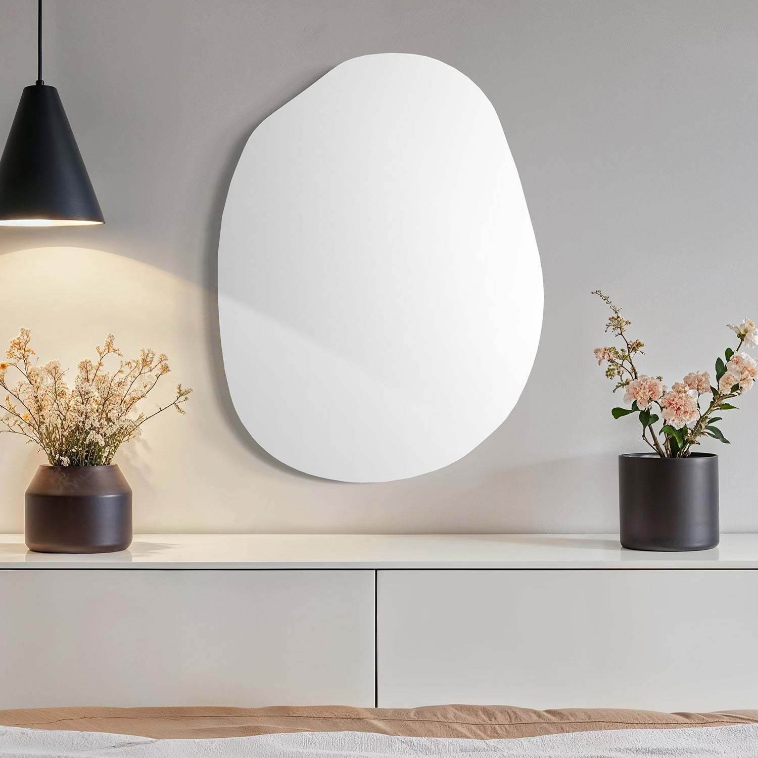 Black Shaped Mirror (24" x 32")