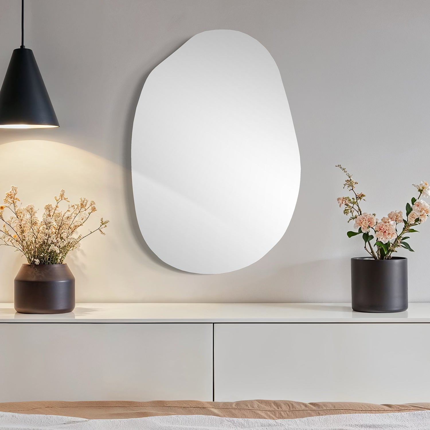 Black Shaped Mirror (22" x 32")
