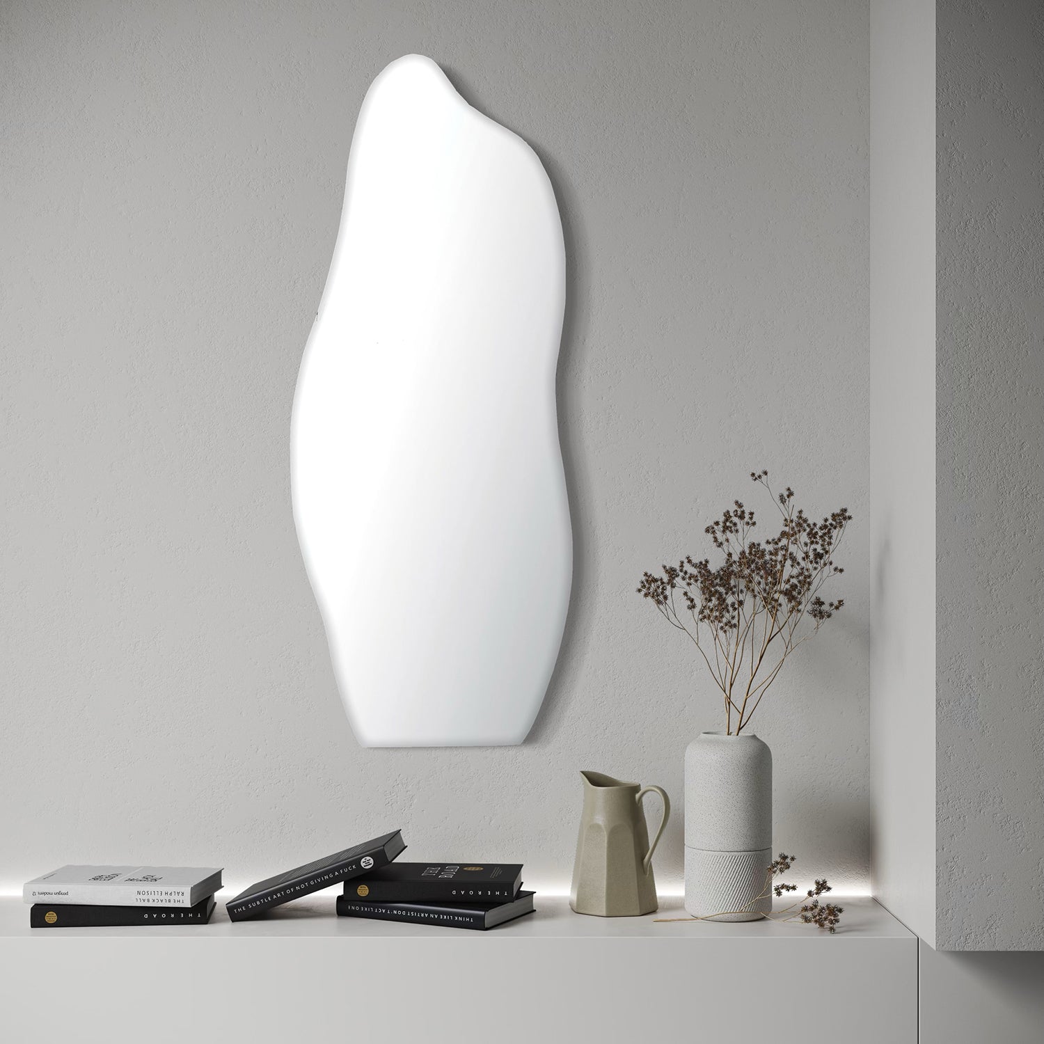 Shaped Bevel Mirror (19" x 47") – Style IMP9160
