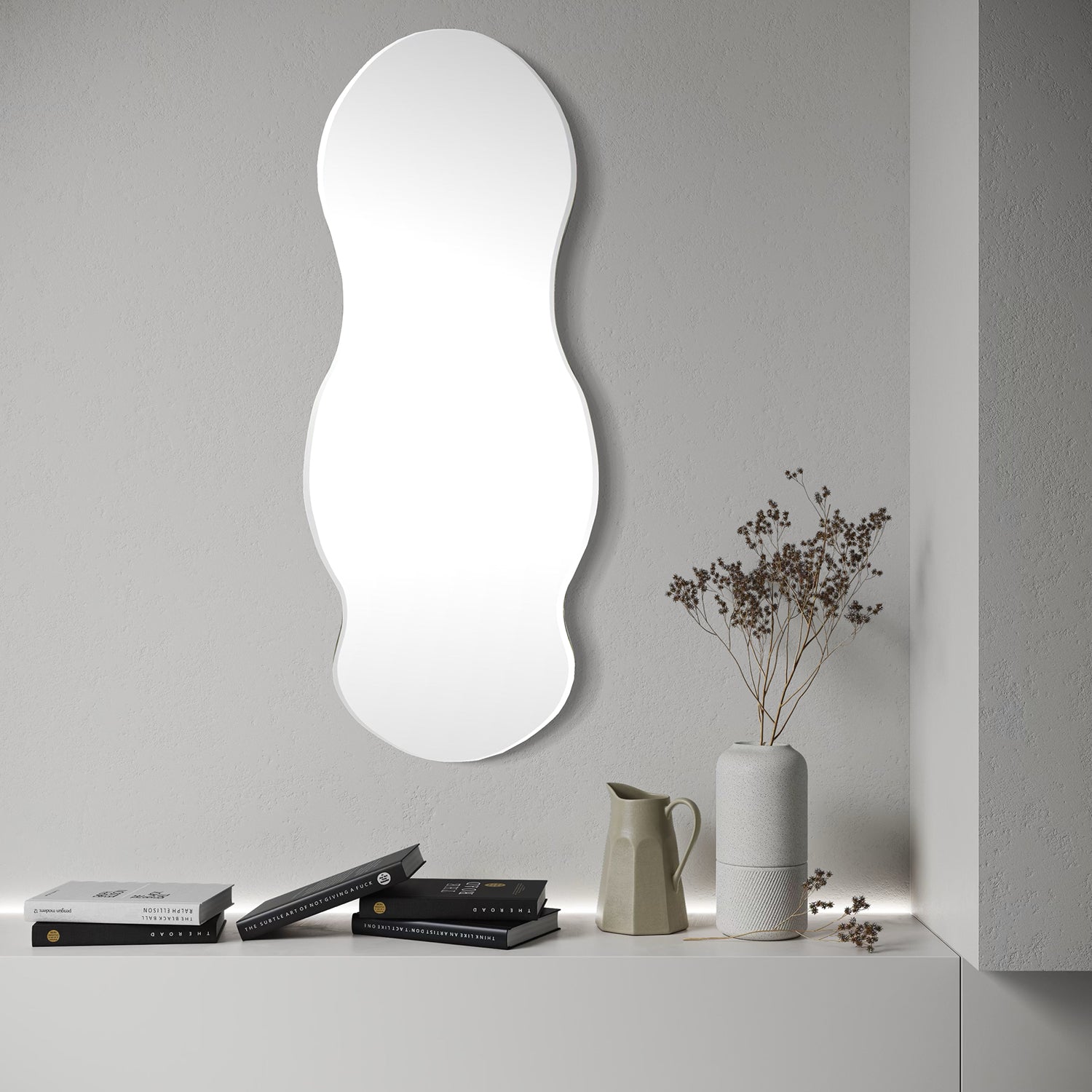 Shaped Bevel Mirror (19" x 47") – Style IMP9161