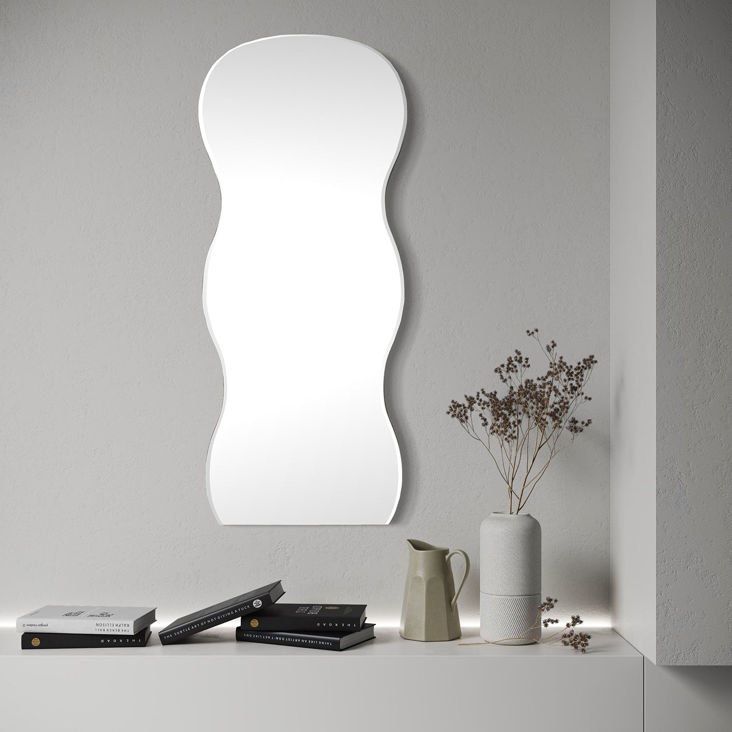 Shaped Bevel Mirror (19" x 47") – Style IMP9163