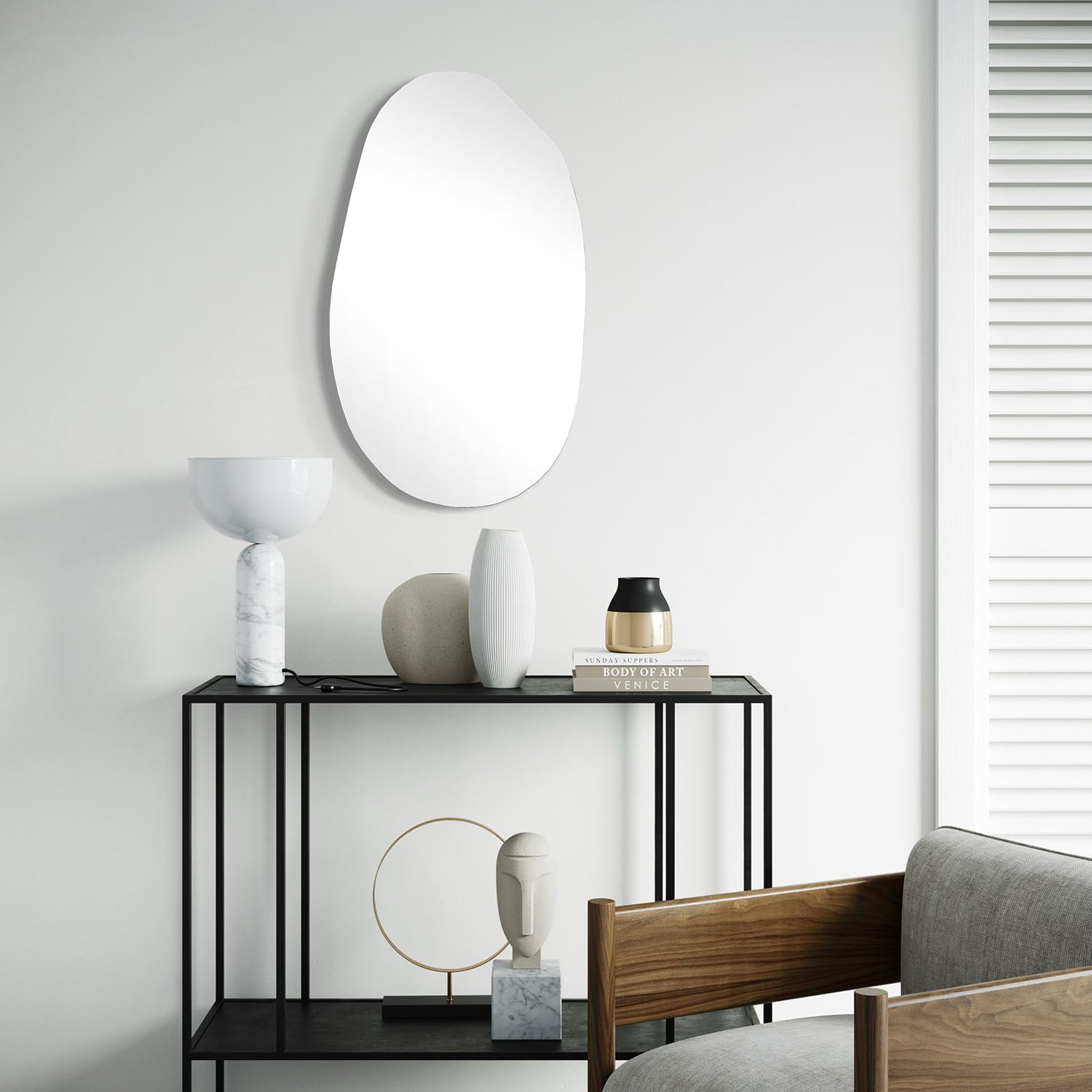 Shaped Mirror (21" x 36")
