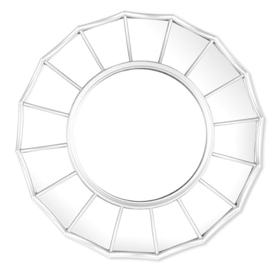 WHITE ROUND MIRROR DIA:21"