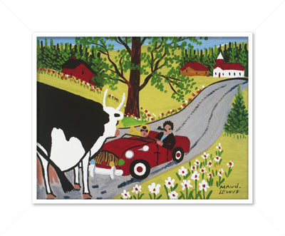 Roadster and Cow (15" x 18")