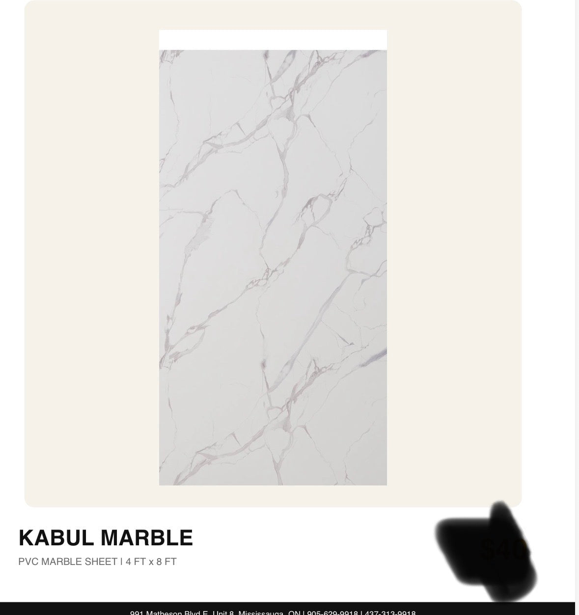 PVC marble sheet 4x8 - Kabul Marble