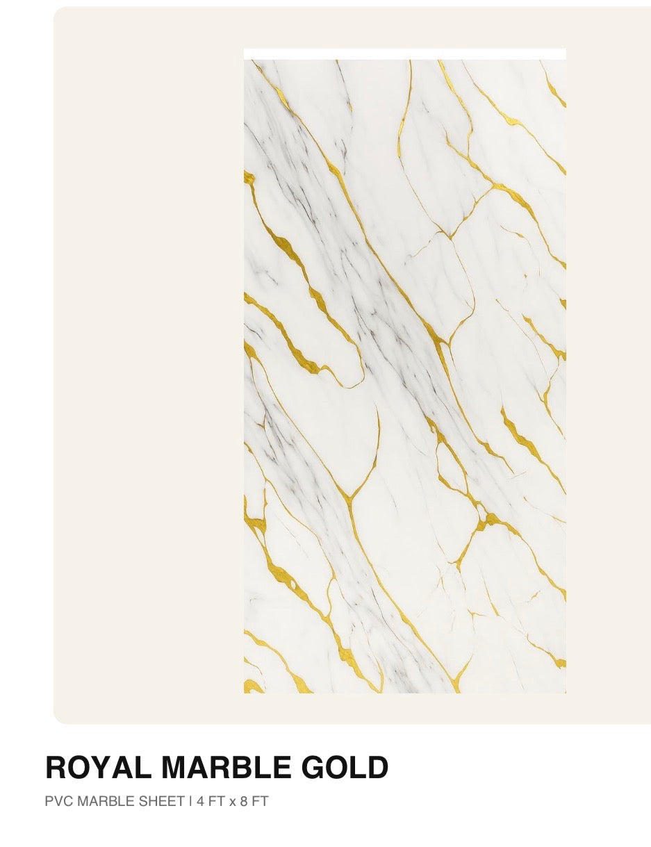 PVC marble sheet 4x8 - Royal Marble Gold