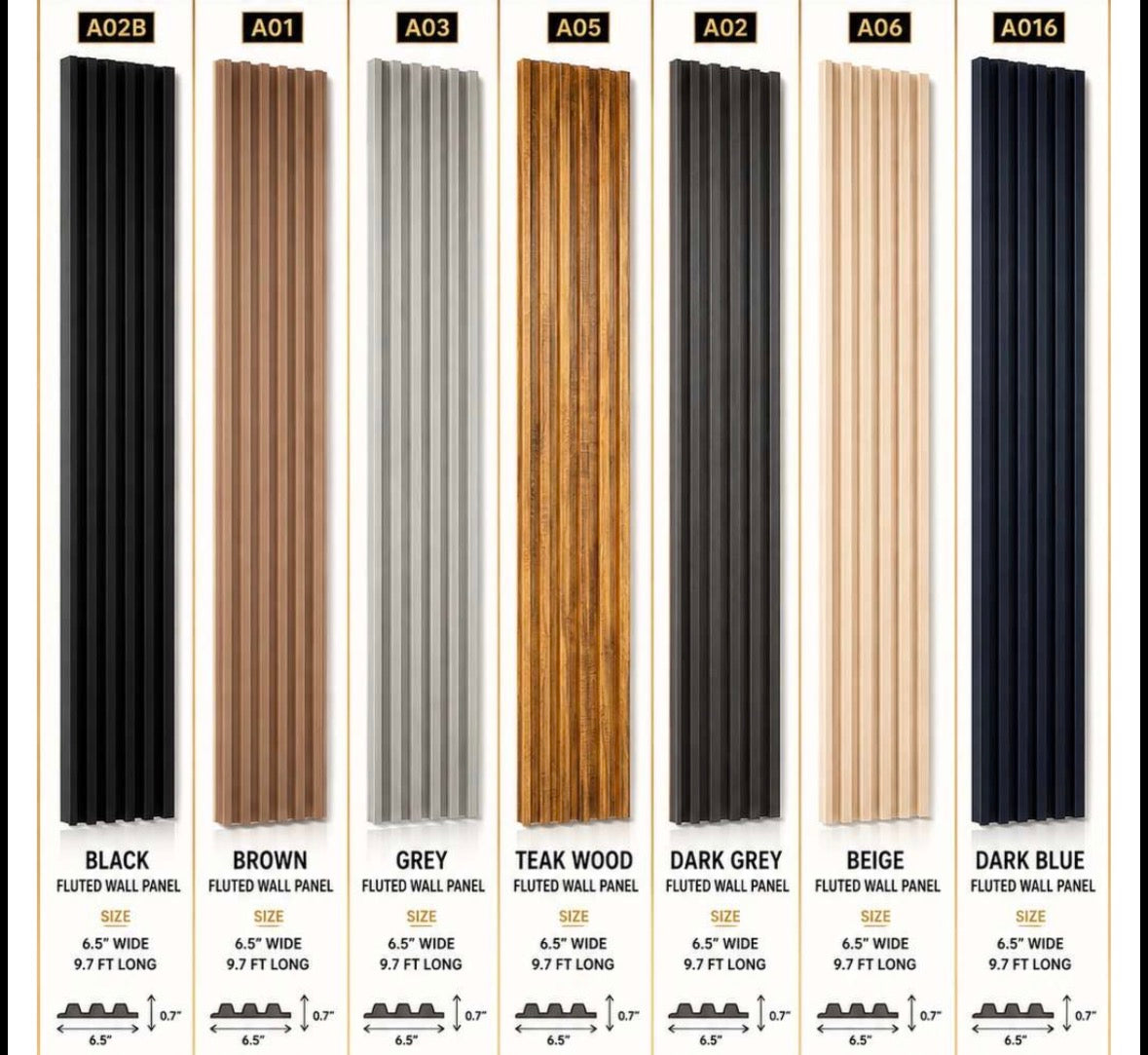Fluted 3D UPVC wall panels